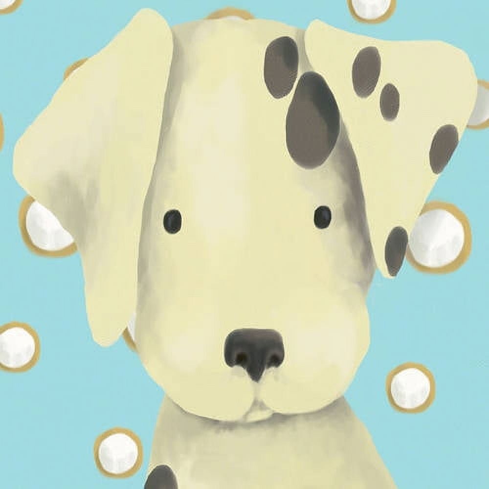 Oopsy Daisys Radley The Dalm Spotted Puppy Wall Art on Blue Canvas