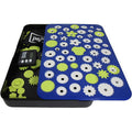 Pajaggle Board Game - Blue Board with Lime Yellow Pieces - Strategy & Educational Game