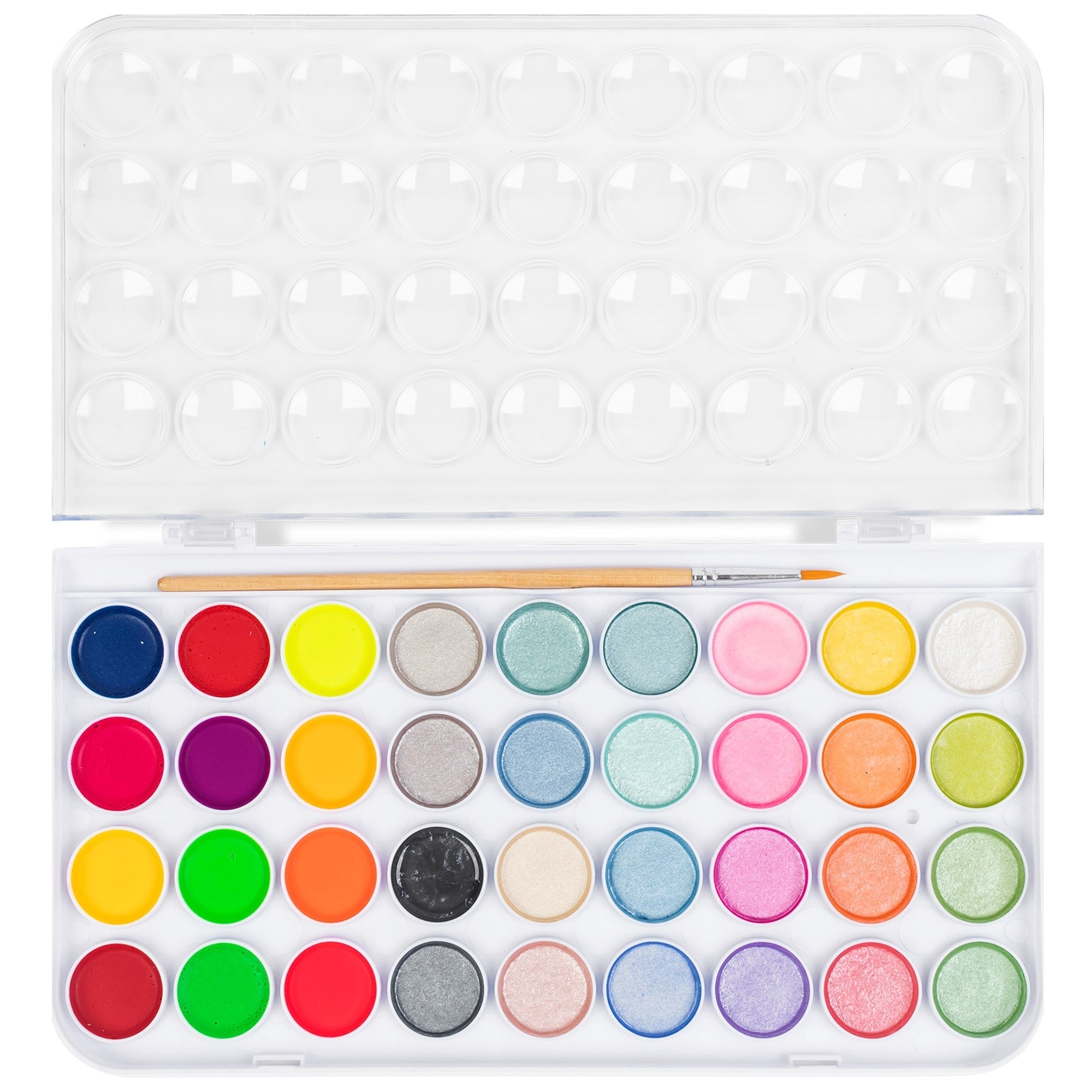 Brea Reese Essential Watercolor Paint Set With 36 Neon & Metallic Colors