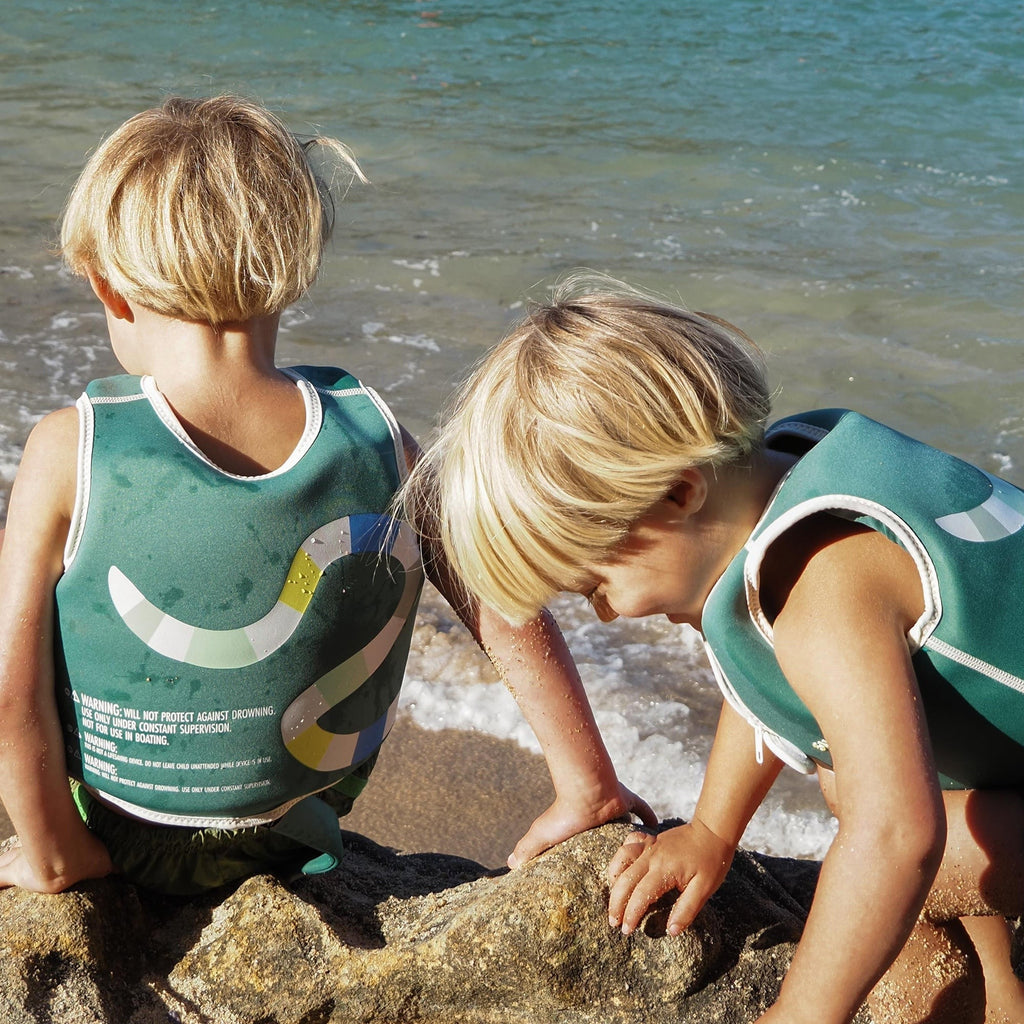 Sunnylife Into The Jungle Float Vest - Neoprene Swim Aid With Safety Strap