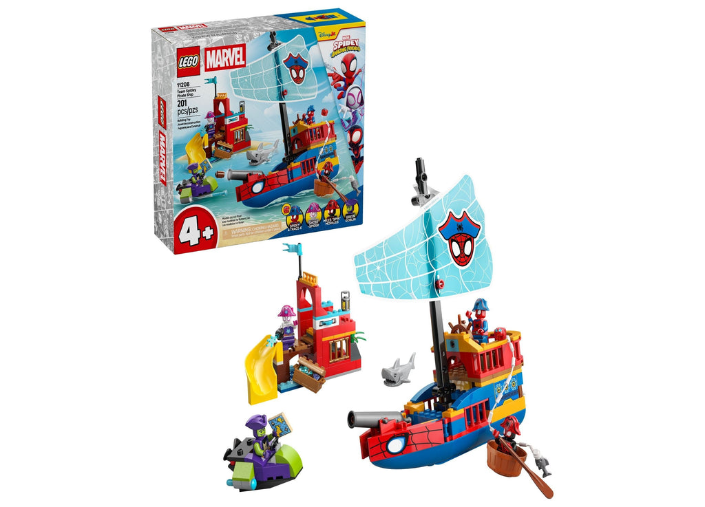 LEGO Marvel Spidey Pirate Ship Adventure Building Kit 11208, 201 Pieces