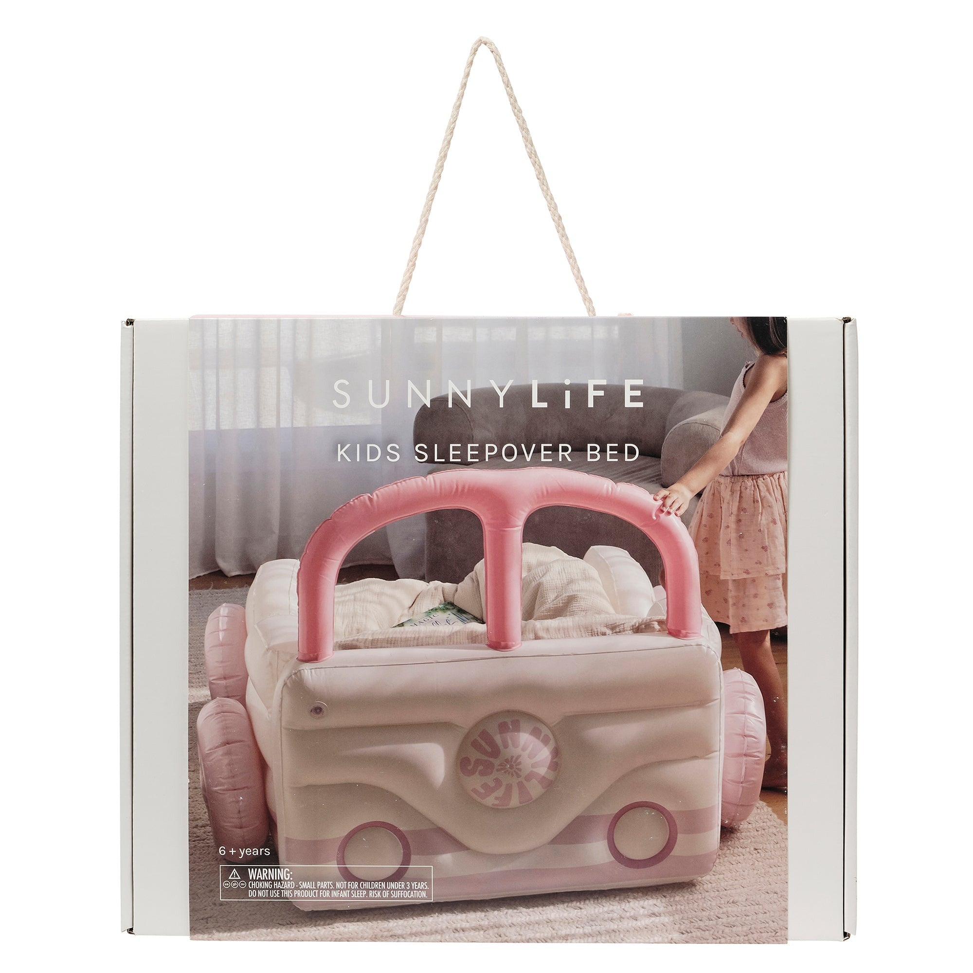 Sunnylife Kids Candy Pink Summer Van Inflatable Sleepover Bed