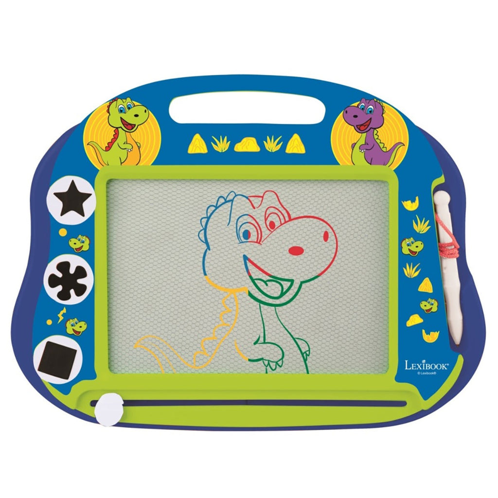 LEXIBOOK Dinosaurs Magnetic Multicolor Drawing Board with accessories A5 format