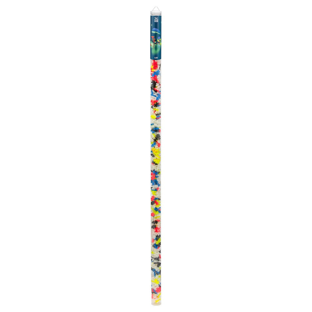 Plus-Plus Super Tube - Glow in the Dark Mix - 500 Pieces for Kids Ages 5+