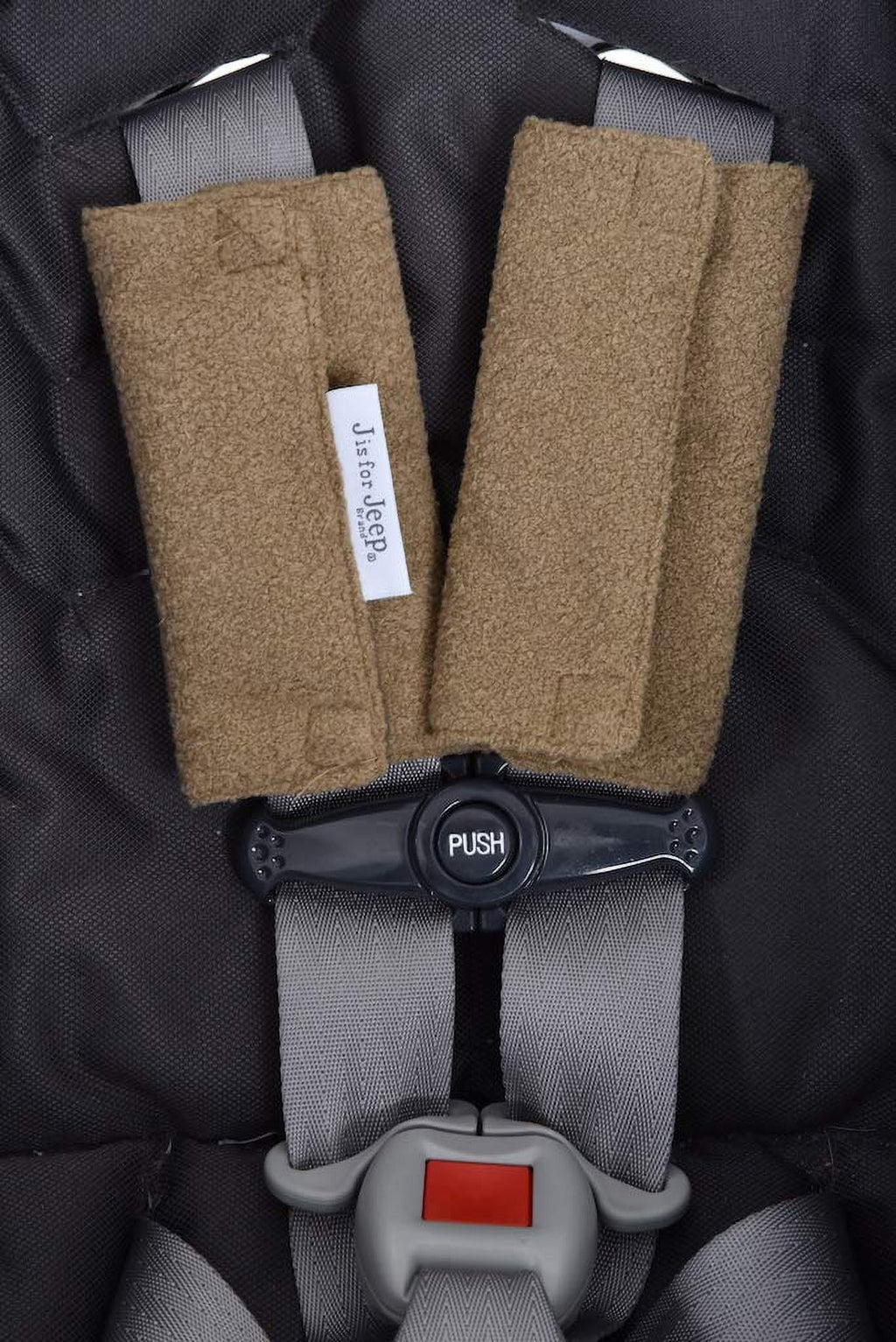 Jeep Cuddly Plush Strap Covers for Baby Comfort - Brown