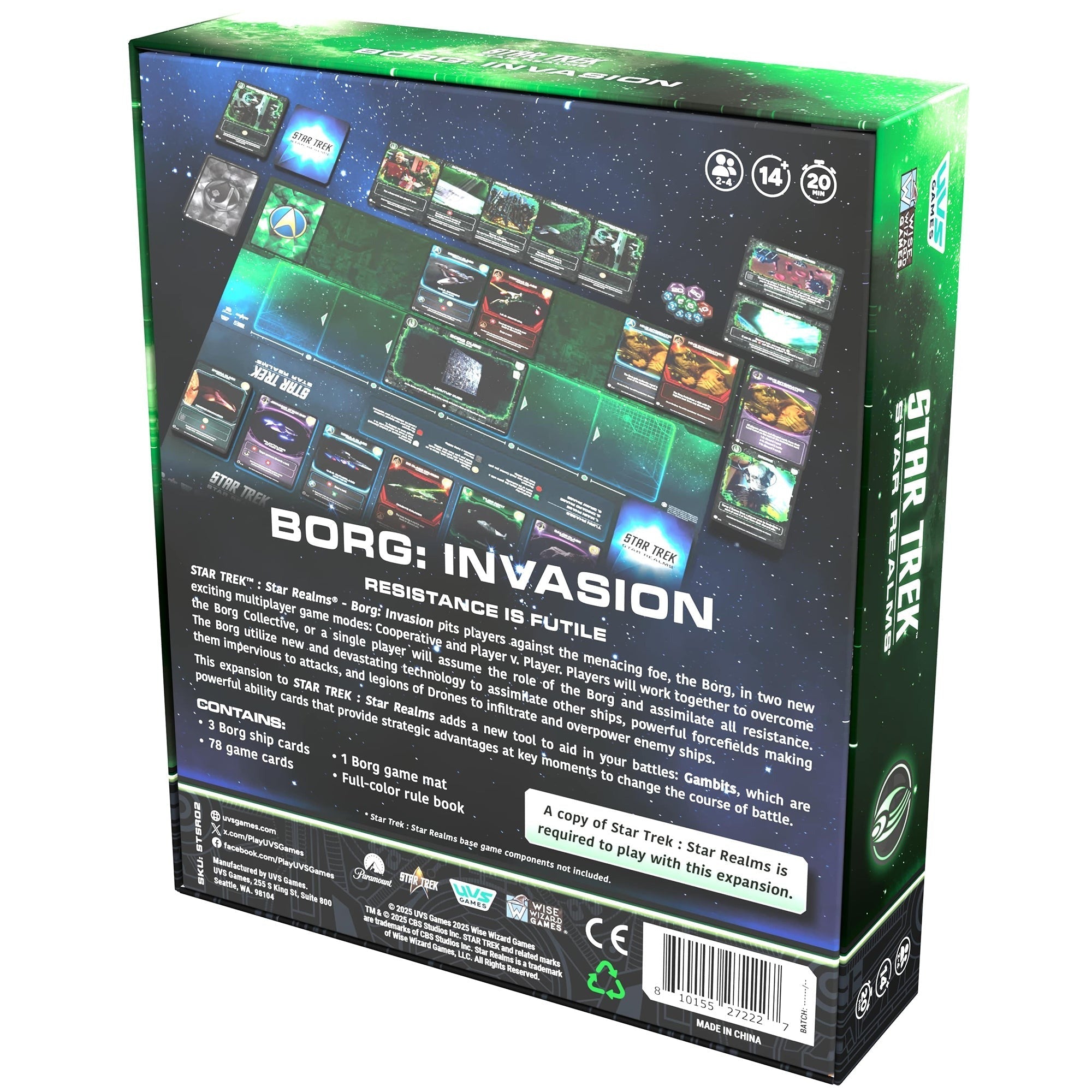 Star Trek: Star Realms Borg Invasion Expansion Deck Building Card Game