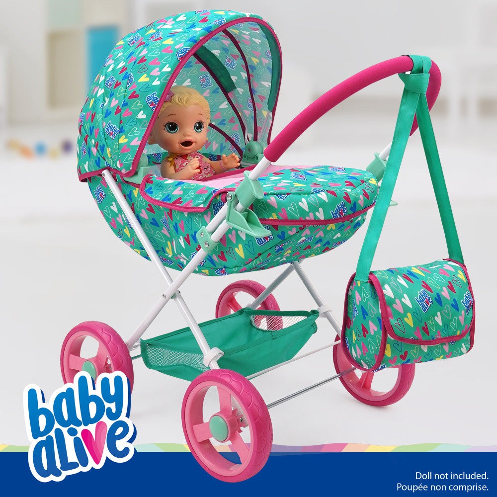 Baby Alive Deluxe Doll Pram Playset - Heart Design, Multi-Color