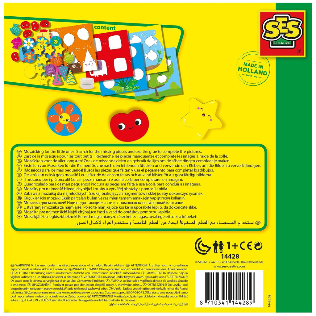 SES Creative My First Sticking Shapes Mosaic Art Activity Kit for Toddlers