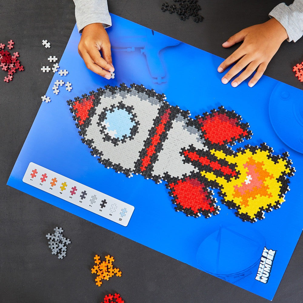 Plus-Plus Puzzle by Number Rocket - 500 Piece Creative Set for Kids Ages 5+