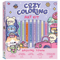 Art Maker Cozy Coloring Kit Around Town - 32 Pages, 8 Markers & Paint Pen