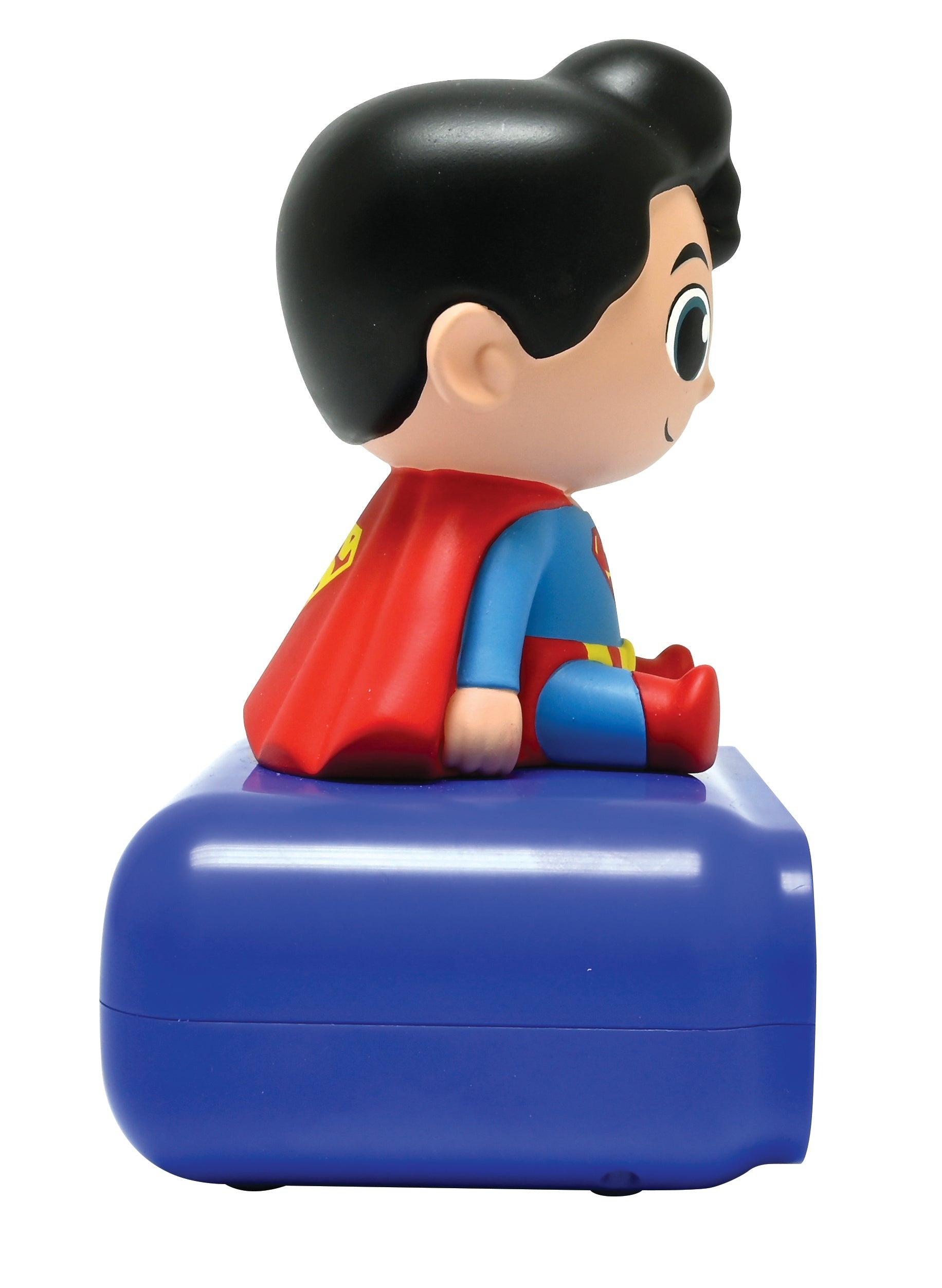 Superman-Themed Night Light and Sound Alarm Clock - Blue
