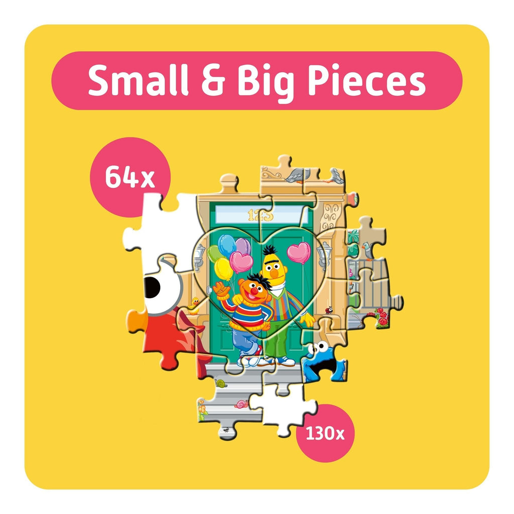 Sesame Street TeamPuzzle 194-Piece Puzzle, Two Difficulty Sections, 19x13 Inches