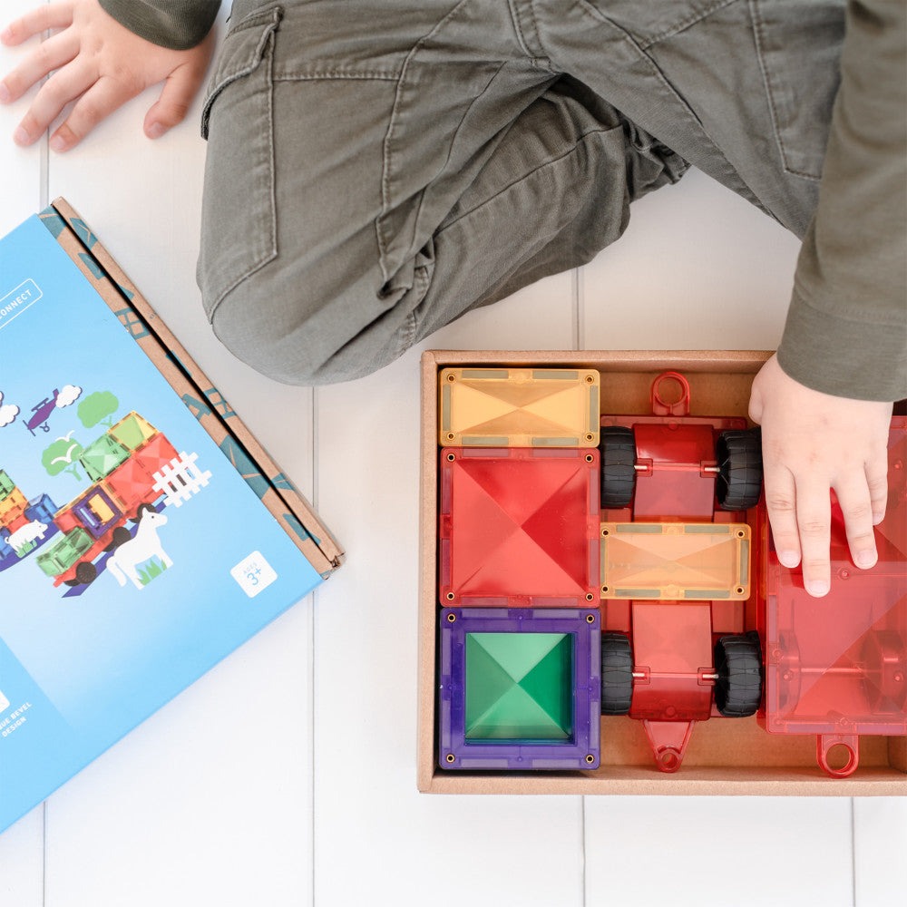 Connetix 24-Piece Rainbow Motion Magnetic Tiles Set - Multicolor