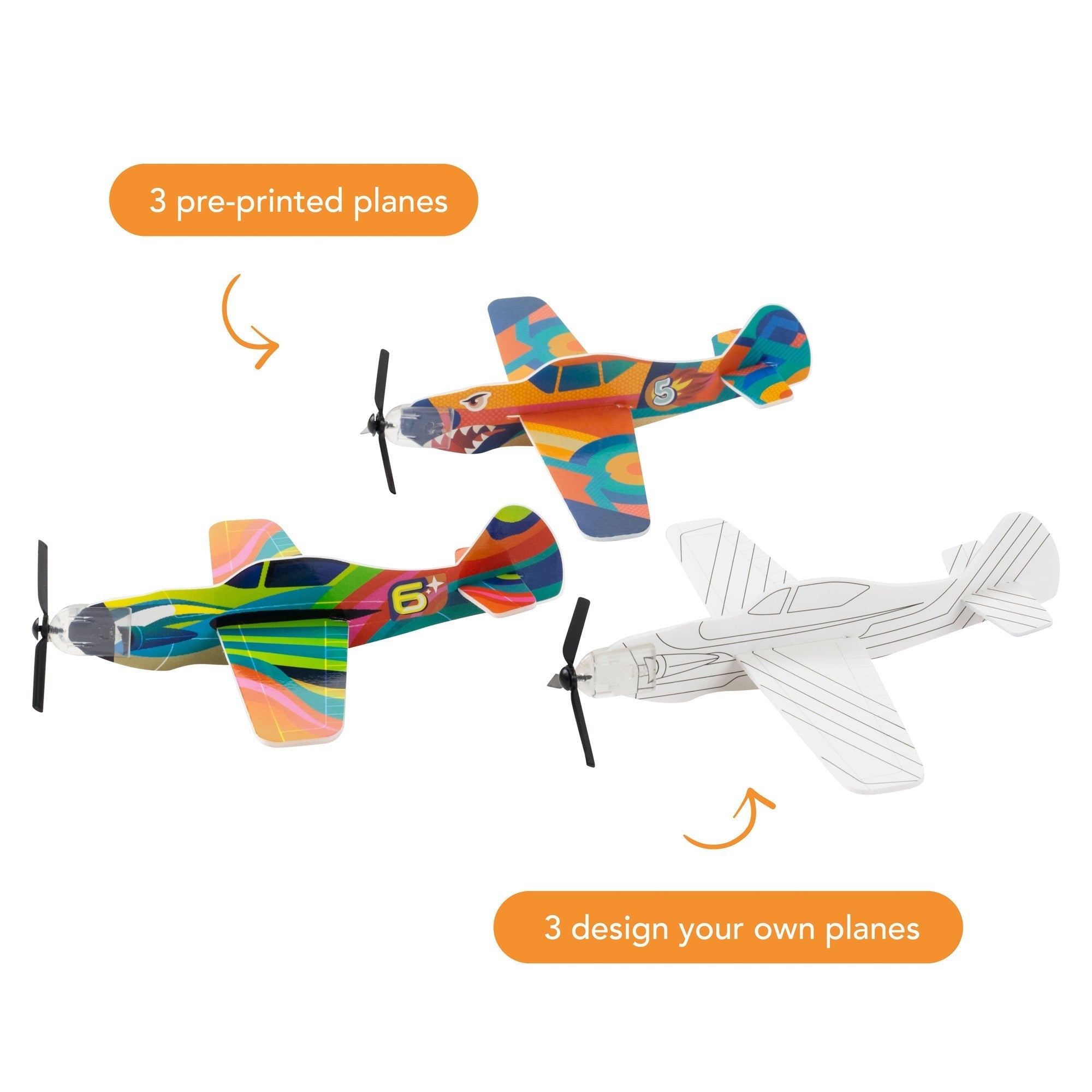 Tiger Tribe Jet Racers - Bullseye Foam Plane Craft Kit