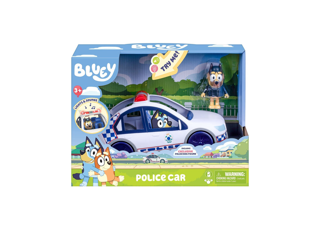 Bluey Police Car With Police Man Figure And Lights And Sounds