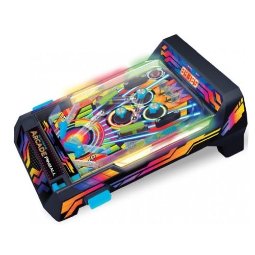 Neon Series Electronic Arcade Pinball Game with LED Lights and Vibrating Bumpers