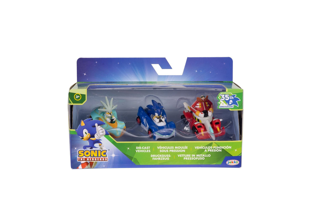 Team Sonic Racing 1:64 Scale Die-Cast Toy Vehicles, 3-Pack