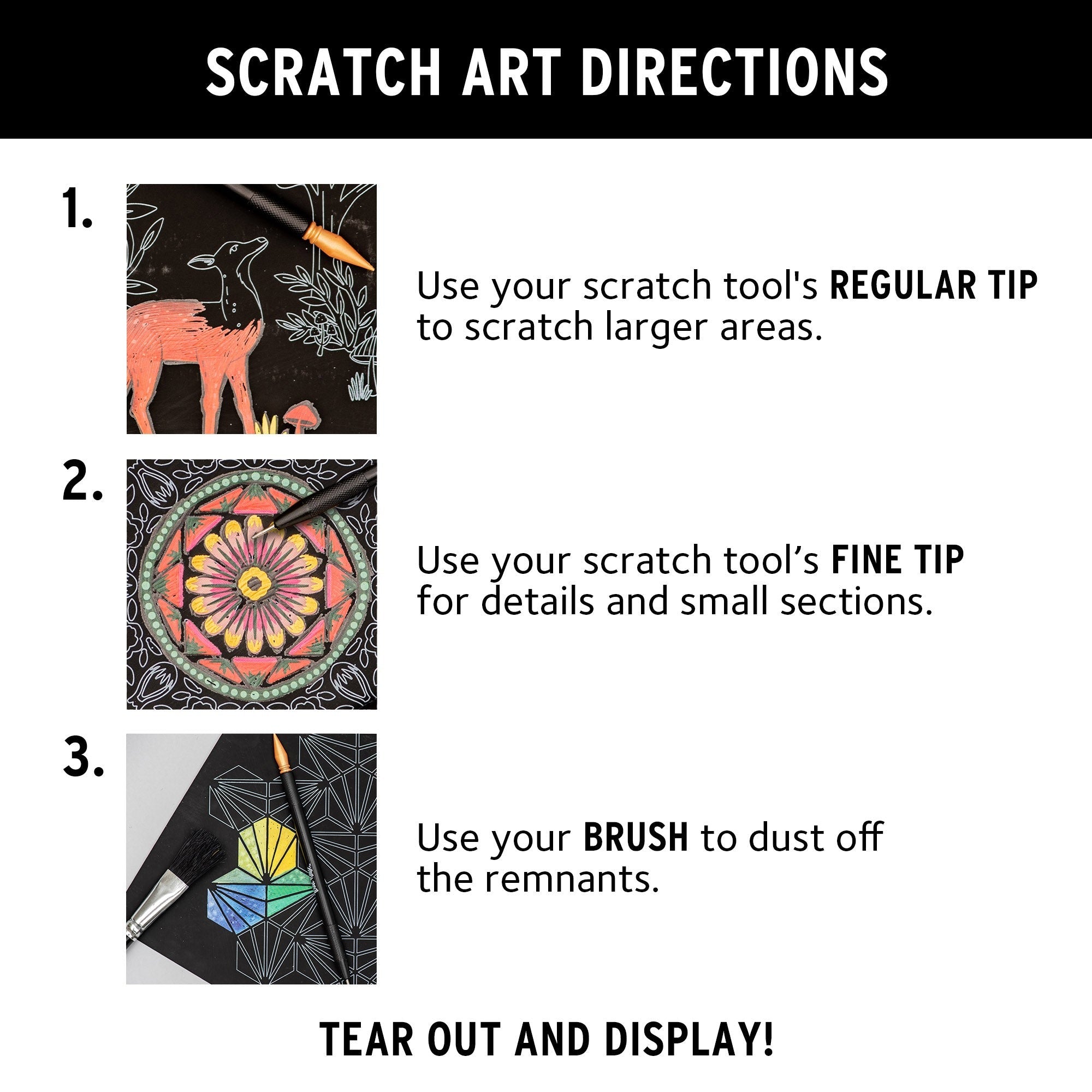 Brea Reese Scratch Art Paper Pad - Nature 12 Designs