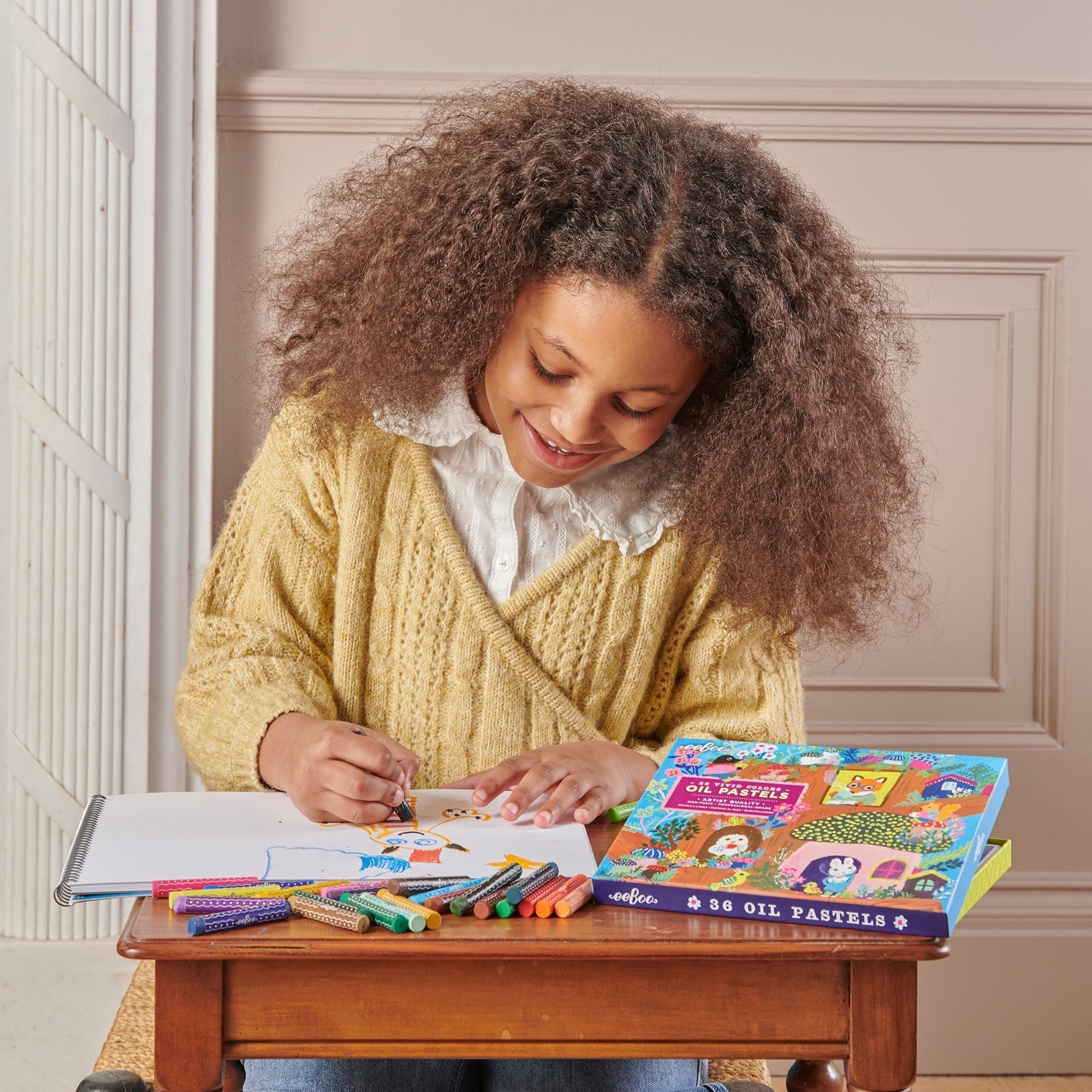 eeBoo Yumi's Mushroom House Oil Pastels Set - 36 Brilliant Colors