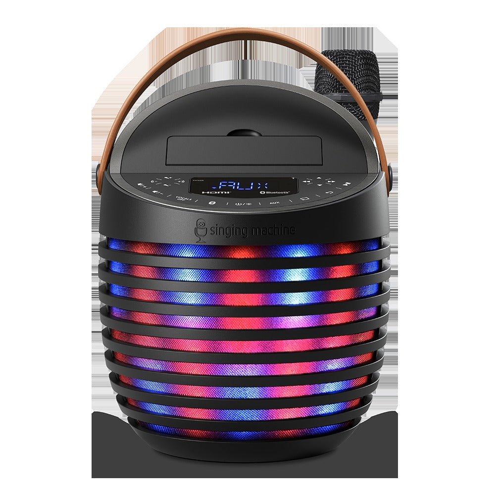 Singing Machine SingCast One - Video Casting Karaoke System with Bluetooth, Light Show & Voice Changing Effects