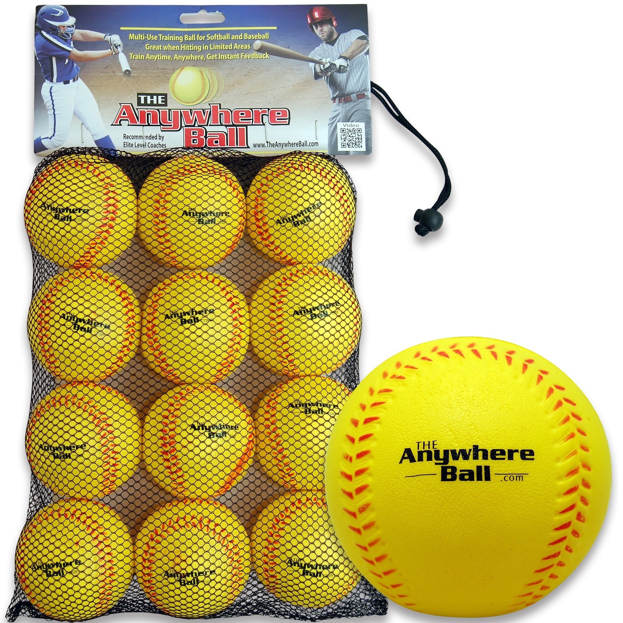 Anywhere Sports: The Anywhere Ball Foam Training Set - Yellow 12 Pack