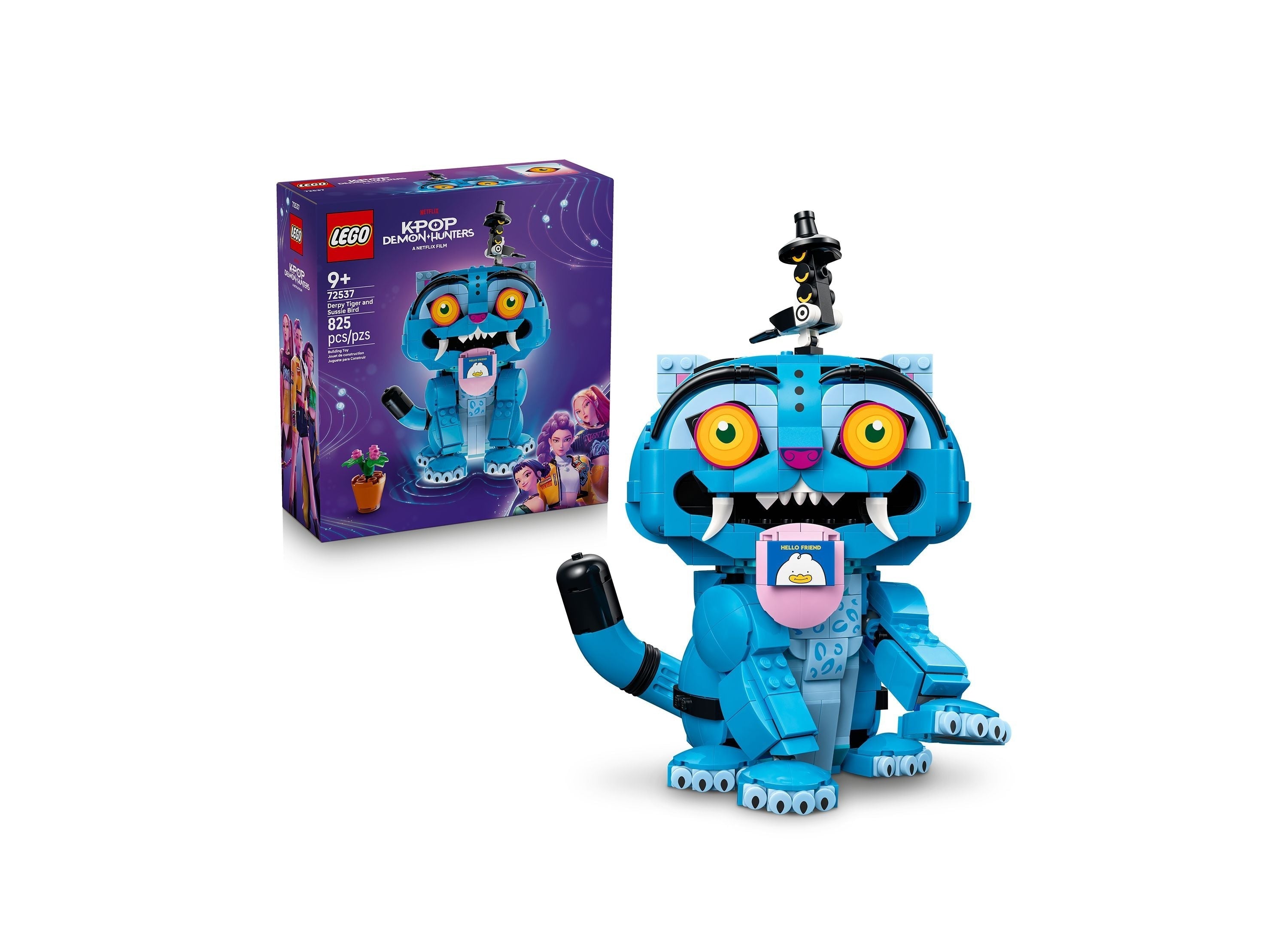 LEGO KPop Demon Hunters Derpy Tiger And Sussie Bird 825-Piece Building Set