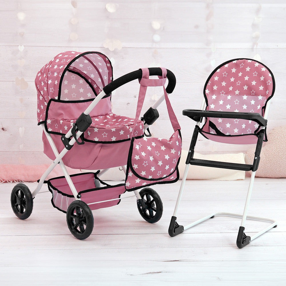 Bayer Design Cozy 3-Piece Dolls Playset - Pink, White, Stars