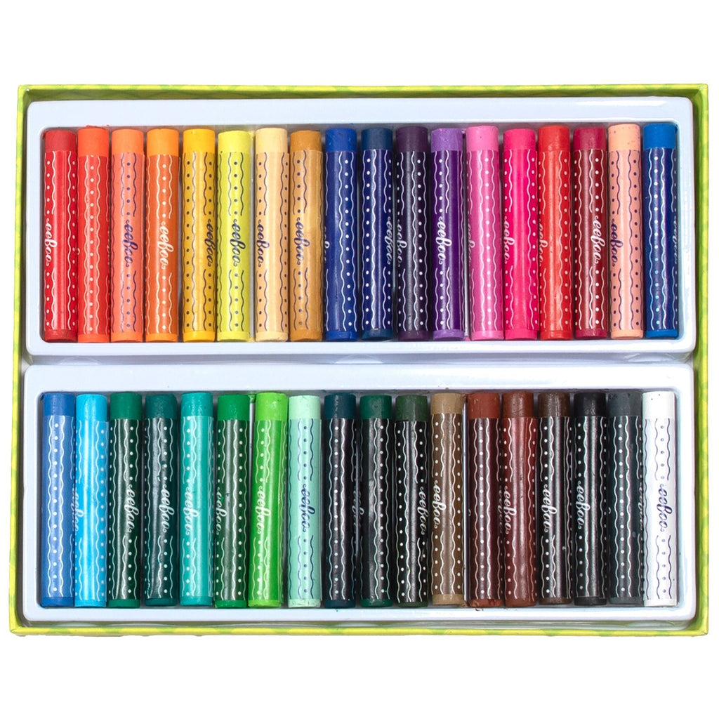 eeBoo Yumi's Mushroom House Oil Pastels Set - 36 Brilliant Colors