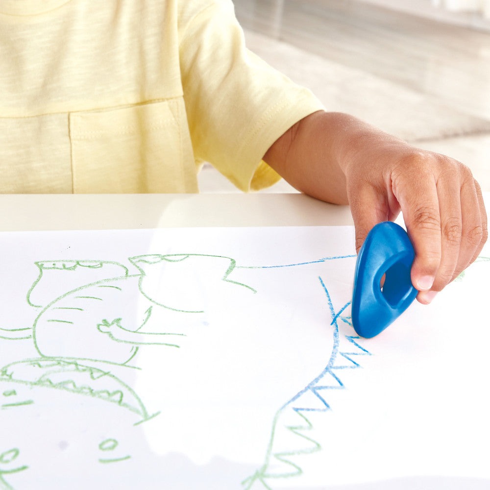 Hape Easy-Grip Toddler Crayons - 5pc Vibrant Colors Set