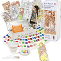 COIPlay Fairytale Princess Watercolor Art Kit With 648 Paint Blocks And 52 Coloring Cards