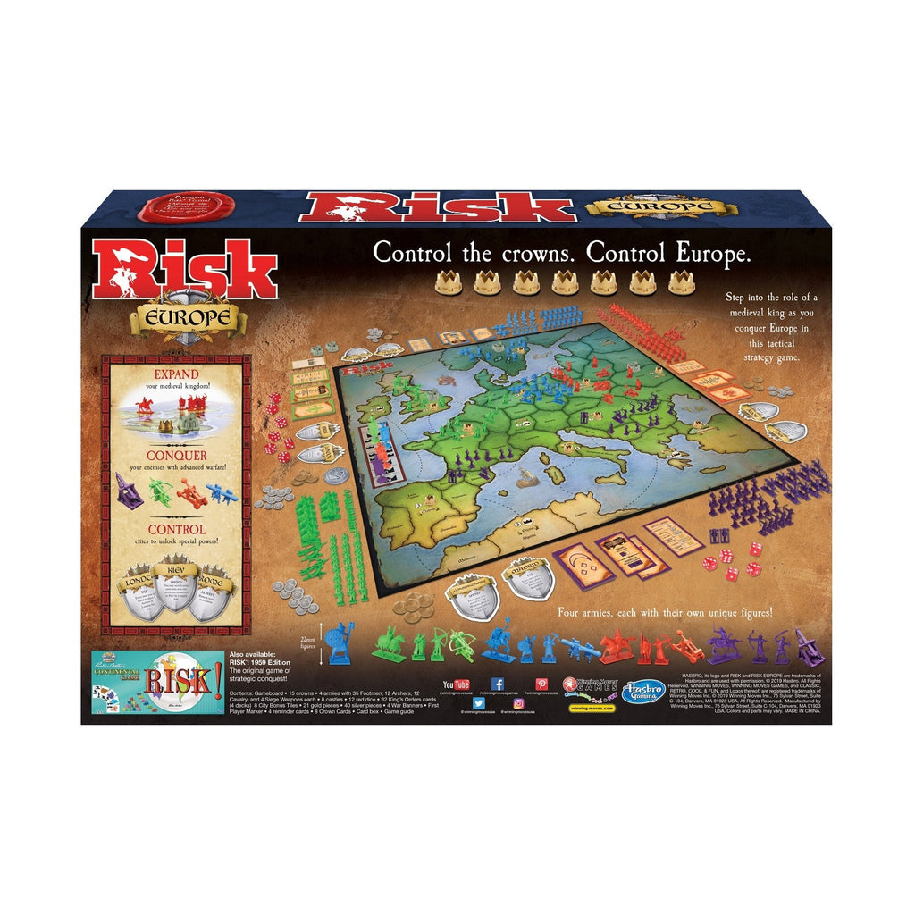 Risk Europe Medieval Conquest Strategy Board Game