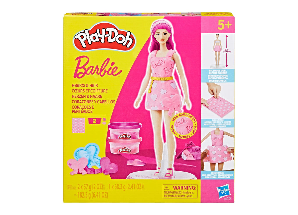 Play-Doh Barbie Hearts and Hair Set - Styling and Fashion Creation Kit