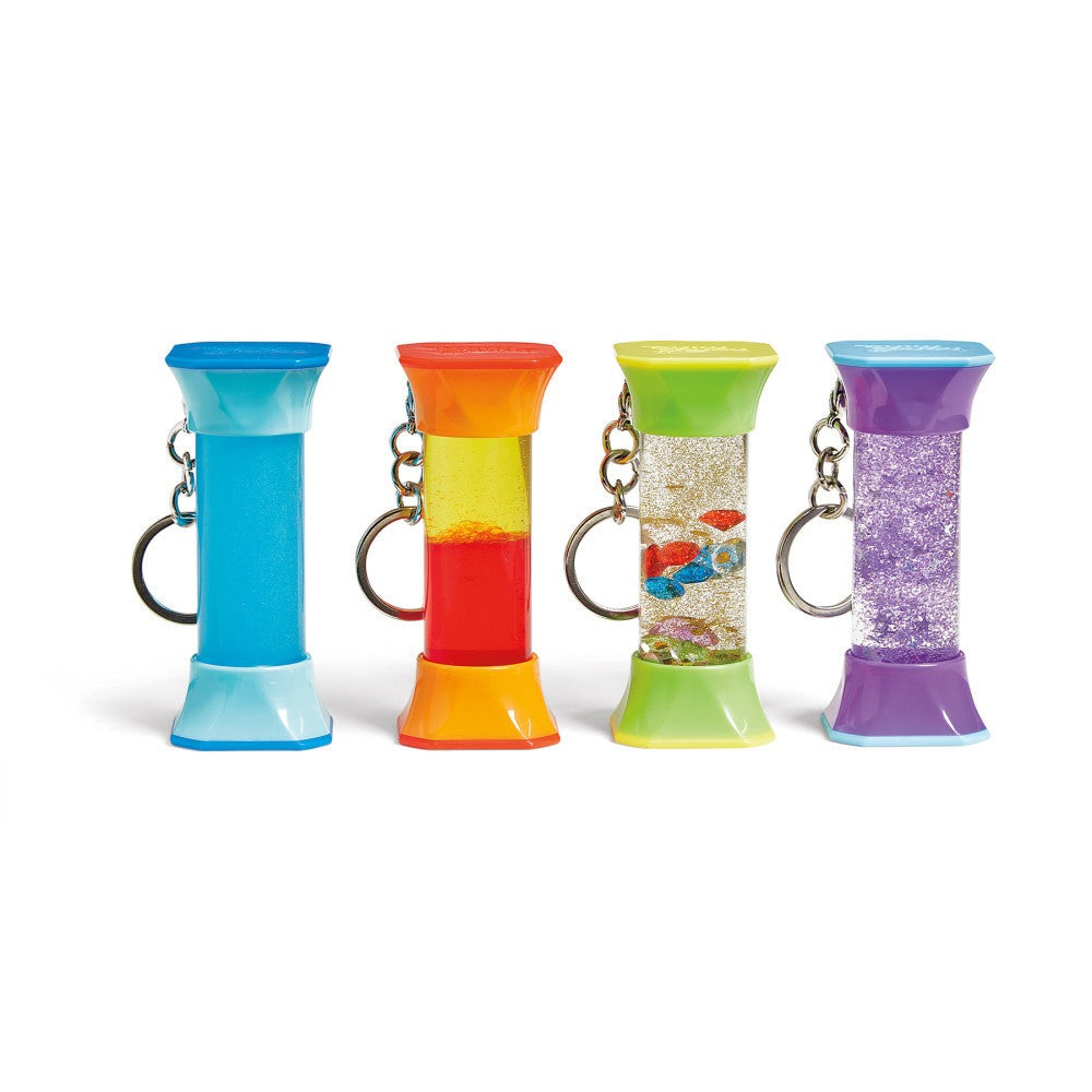 Hand2Mind Soothing Swirlers - Sensory Tube Keychain Set - Multi-Color