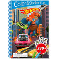 Hot Wheels Sticker & Coloring Book - 230+ Reusable Stickers, 3D Cover