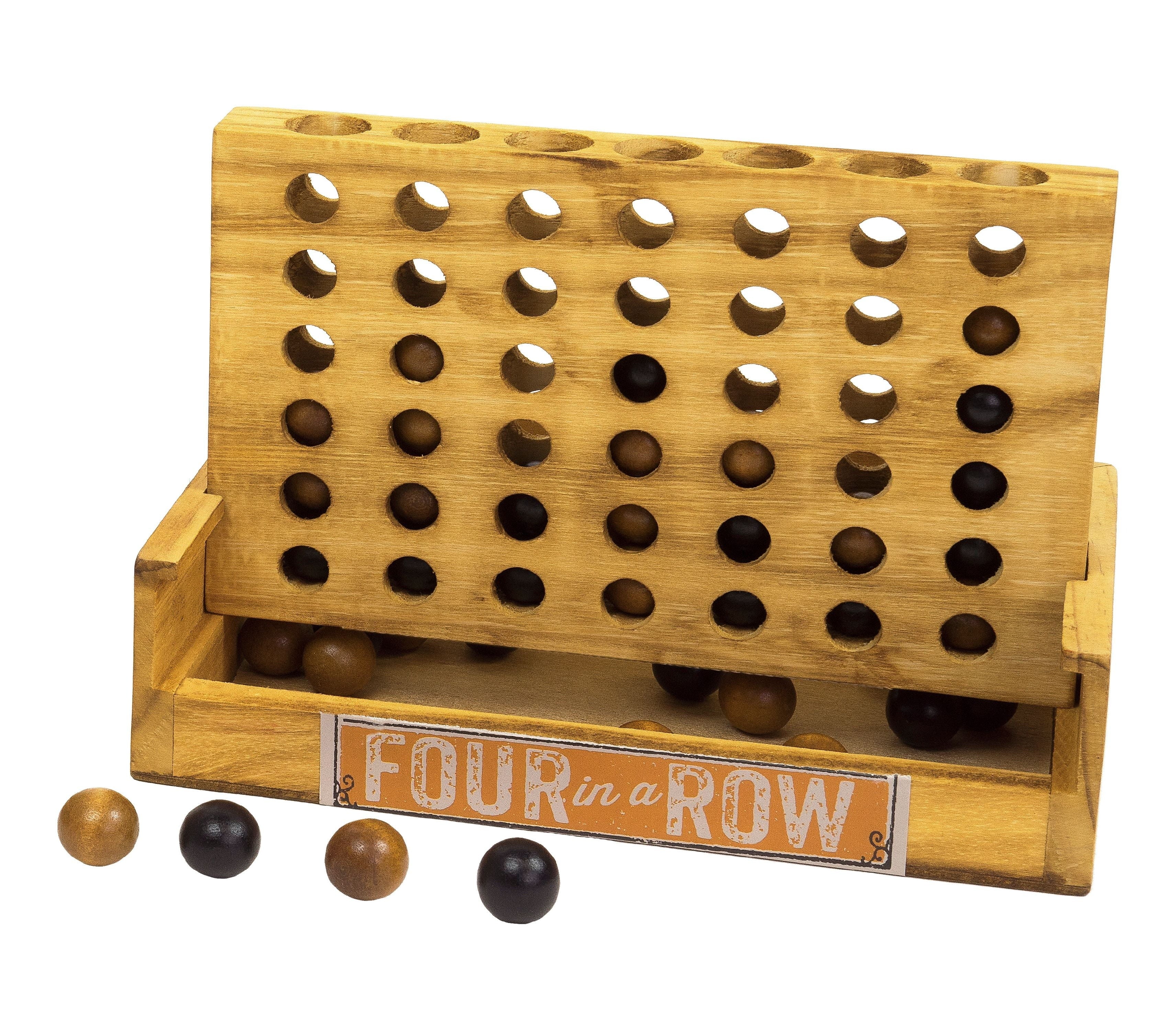 Professor Puzzle Four in a Row Vintage Wooden Game Set