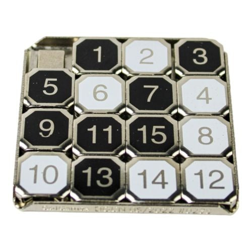 Go! Games Classic 15 Puzzle Game - Metal Frame Slider Puzzle