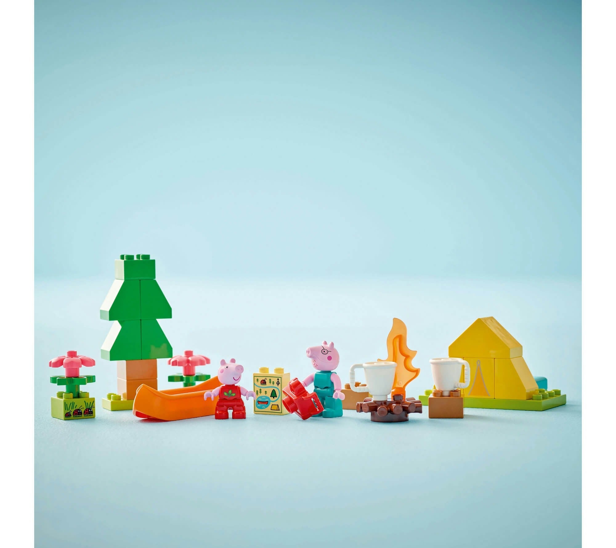 LEGO DUPLO Peppa Pig 32-Piece Camping Trip Playset with Canoe