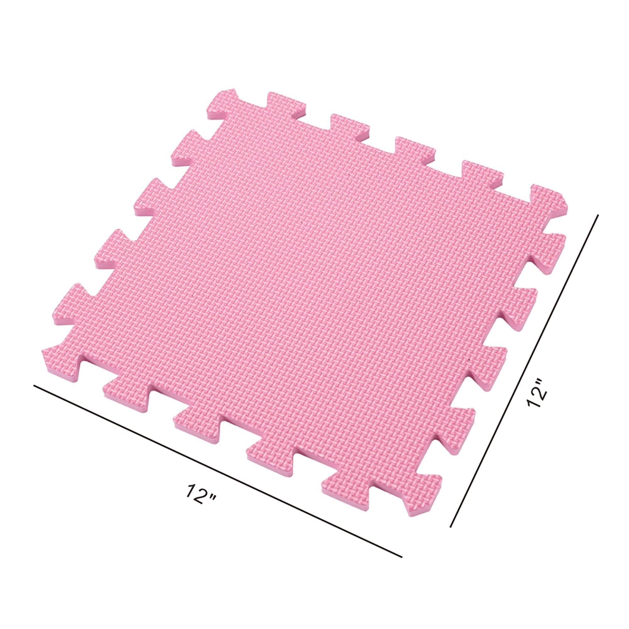 Easy Playhouse 12-Piece Soft Foam Interlocking Floor Tiles Play Mat For Babies And Toddlers