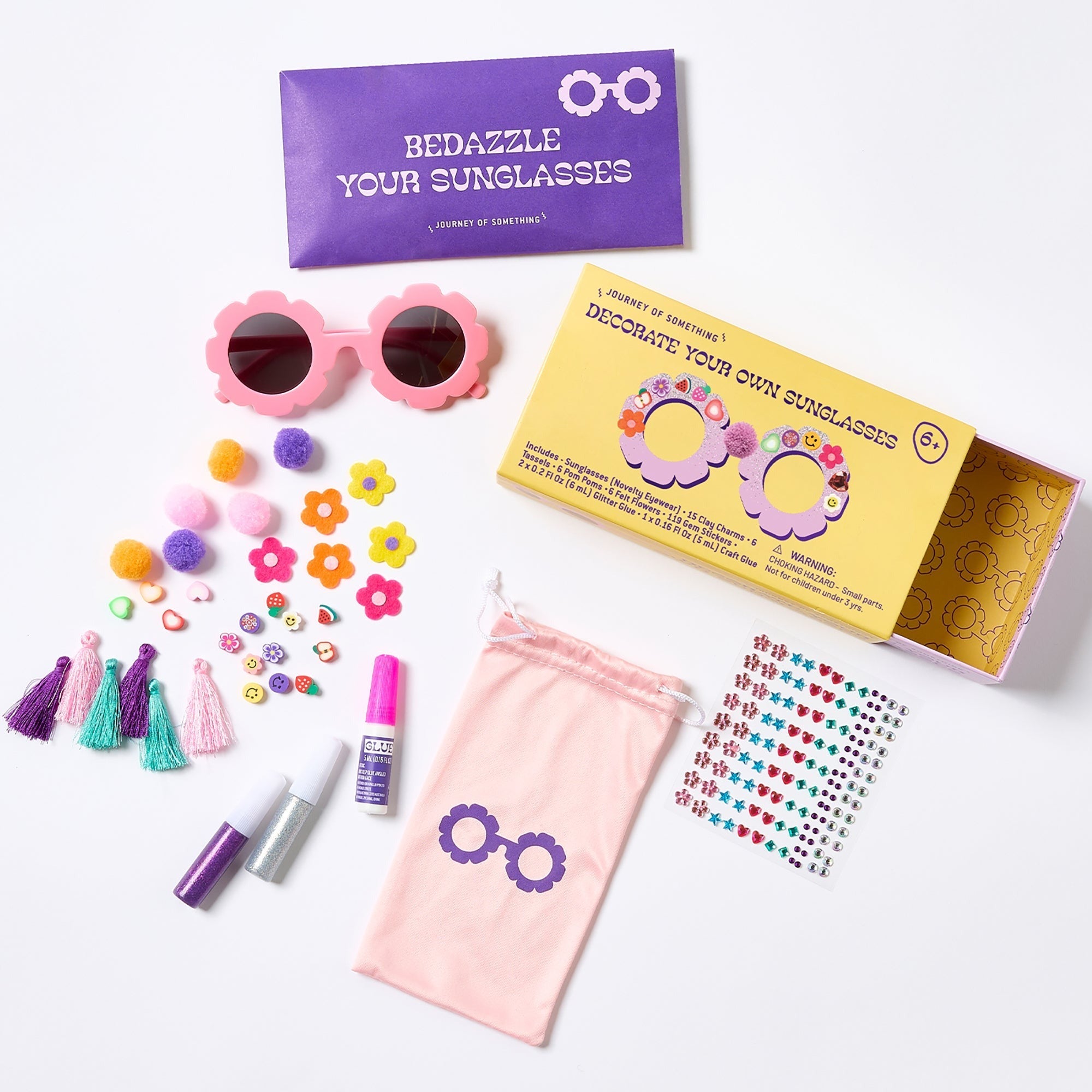 Journey Of Something Decorate Your Own Flower Sunglasses Craft Kit