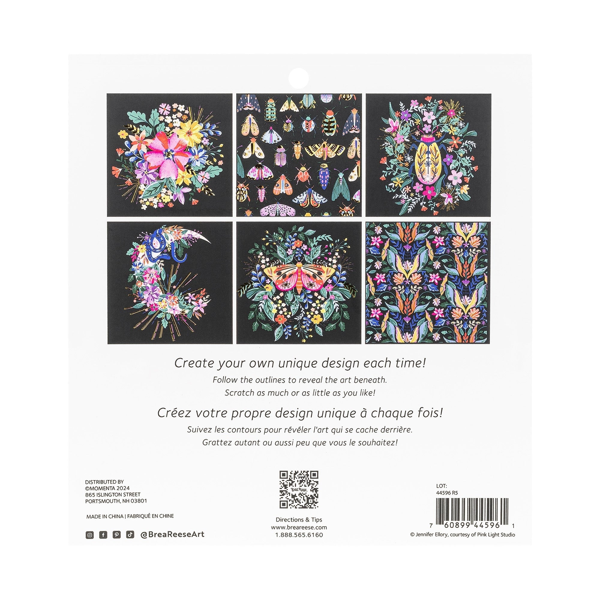 Brea Reese Scratch Art Paper Pad - Mystical - 12 Designs