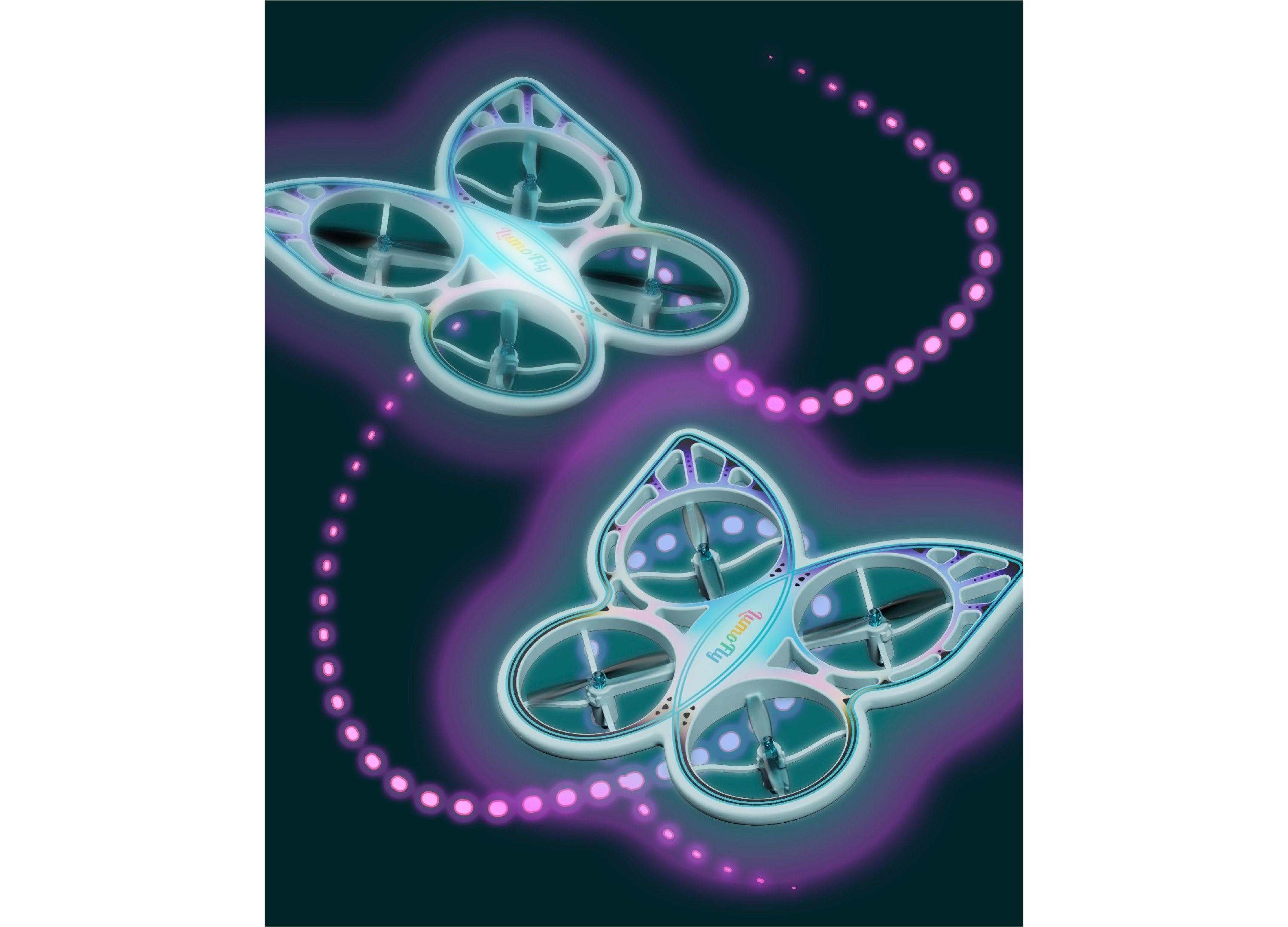 Sharper Image Remote Control Lumofly Butterfly Stunt Drone