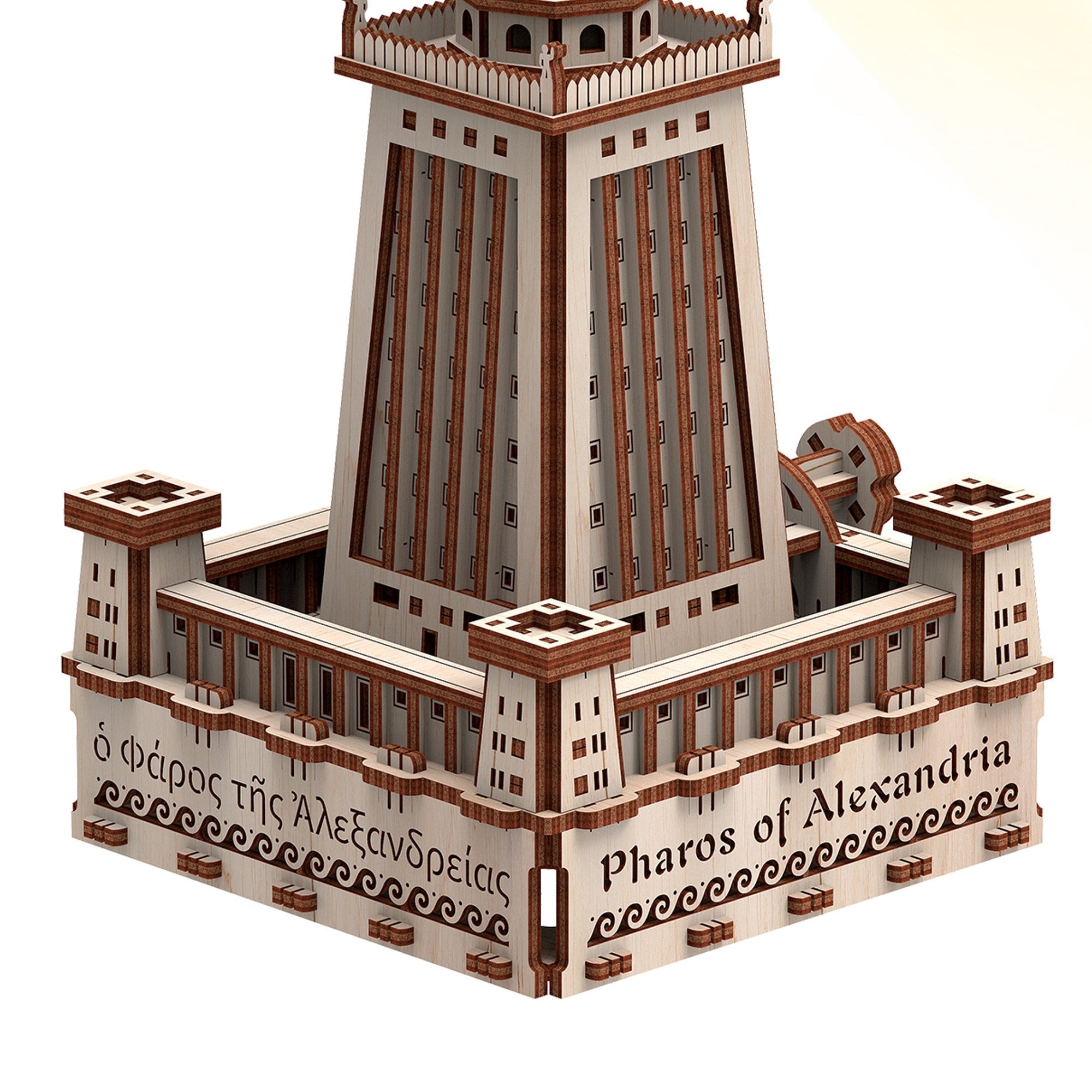 Mr.PLAYWOOD Alexandria Lighthouse Eco-light 3D Wooden STEM Model