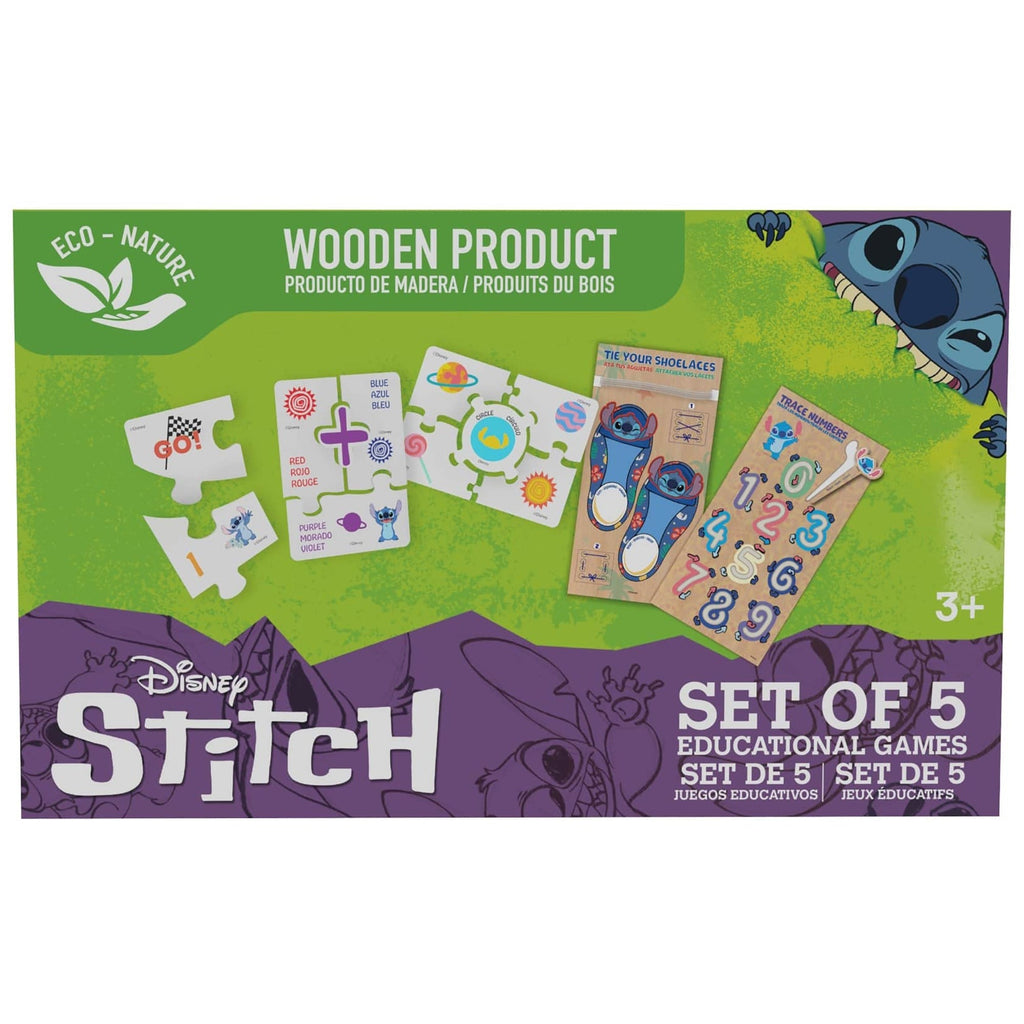 Disney Stitch Educational Games Set - Play Based Learning Kit - Toy for Kids 3+