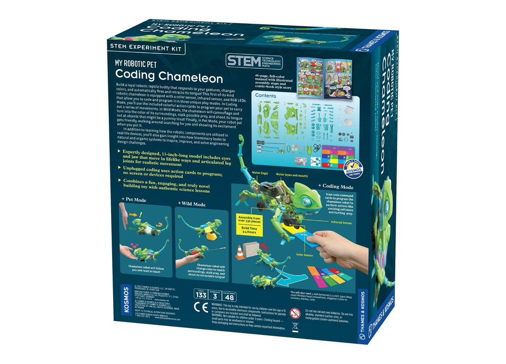 Thames & Kosmos My Robotic Pet Coding Chameleon STEM Kit Ages 8+