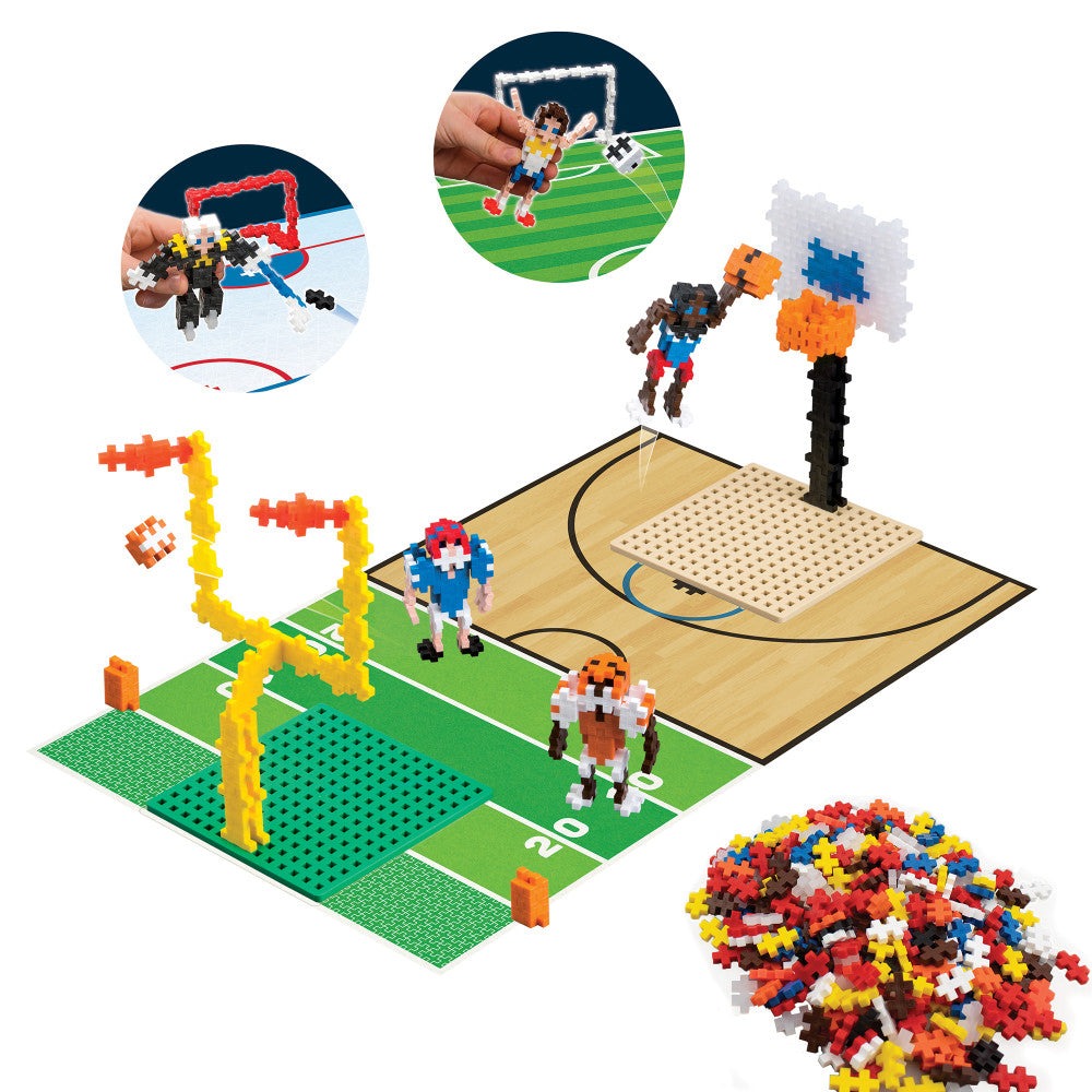 Plus-Plus Learn to Build Sports Set - 380 Pieces for Kids Ages 5+