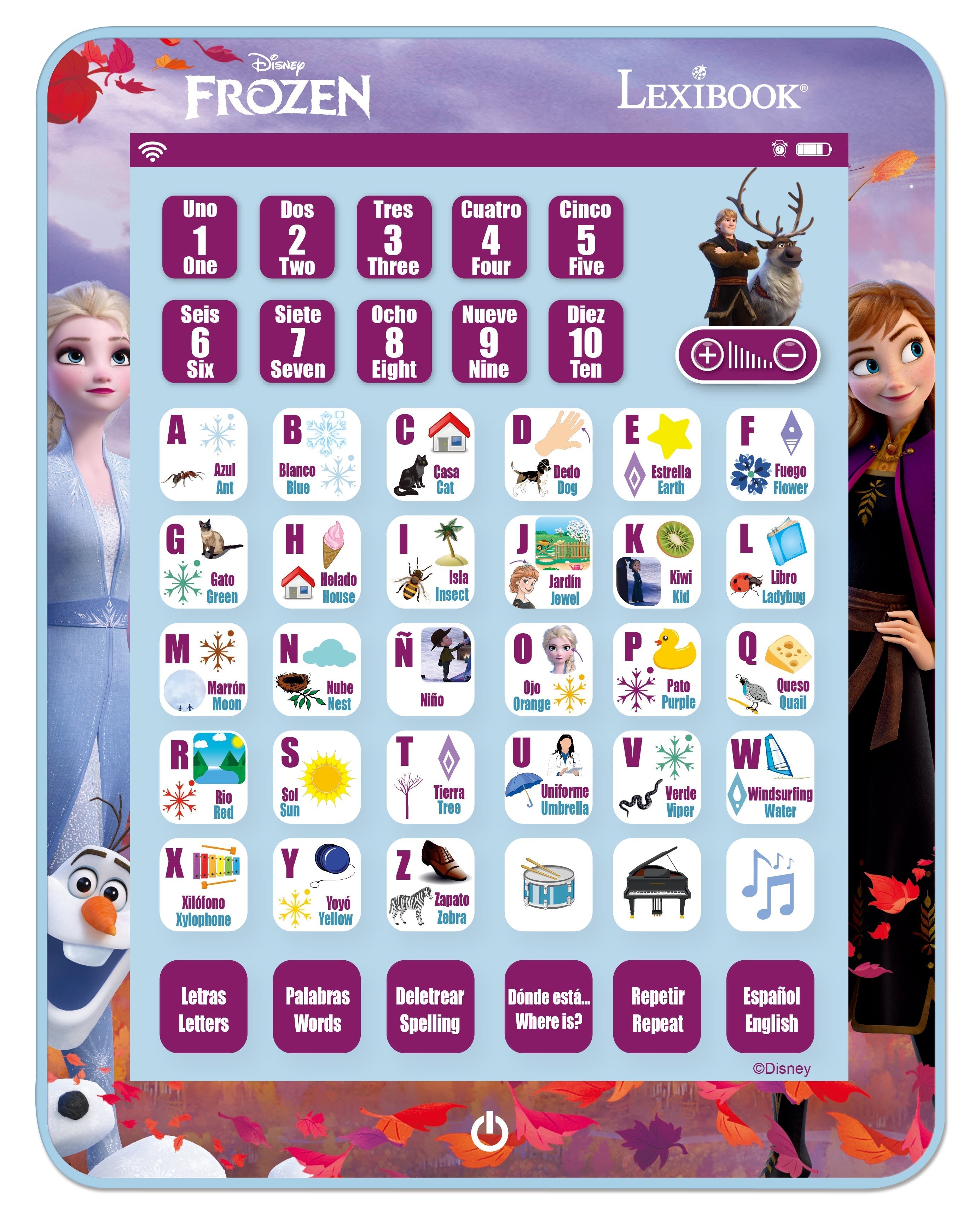 Disney Frozen Bilingual Educational Tablet for Kids Ages 3-8