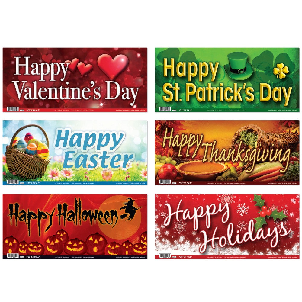 Poster Pals 6-Piece English Special Occasions Educational Posters Set