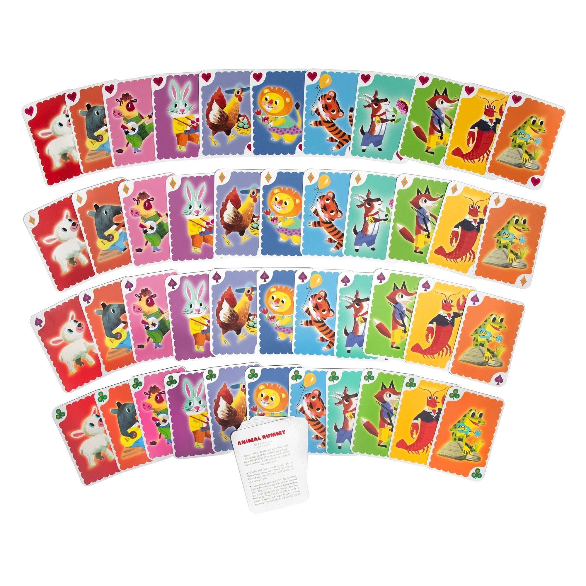 Animal Rummy Card Game - Colorful Family Edition