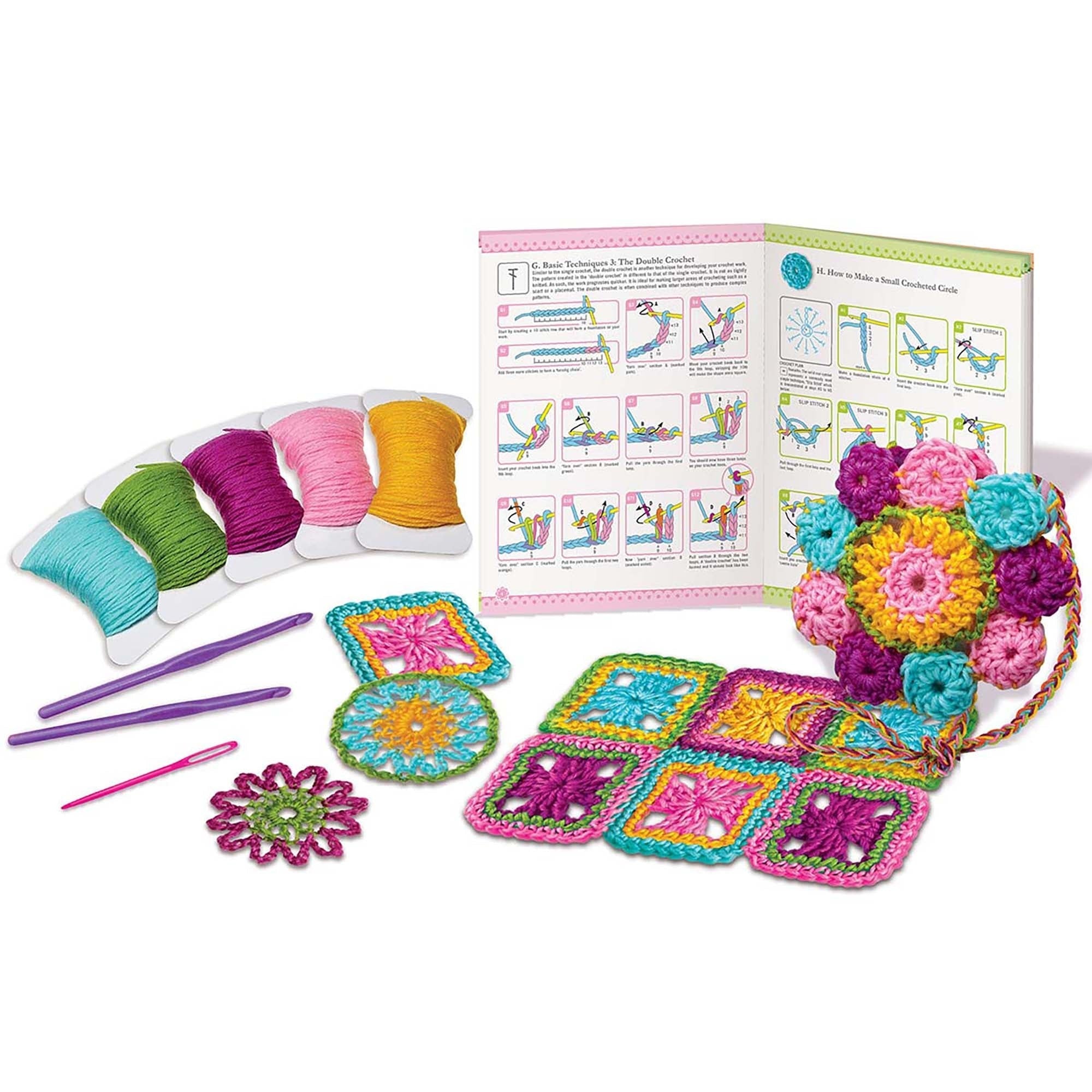4M Easy-To-Do Crochet Starter Kit With Hooks, Yarn And Instructions