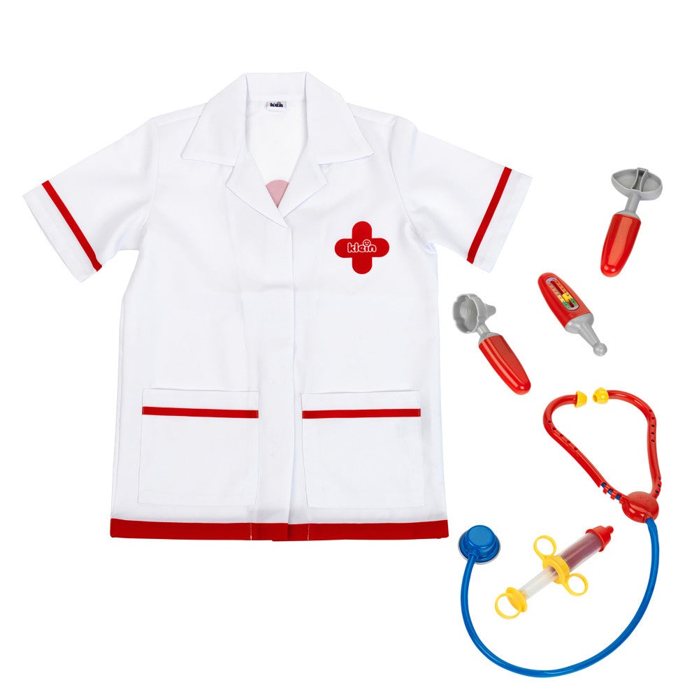 Klein 6-Piece PRO Doctor Costume Set - White & Red - Kids Ages 3+